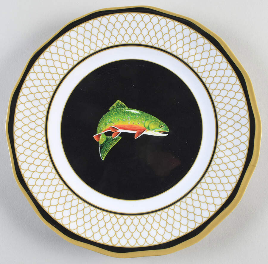 American Waters Melamine Salad Plate by Lynn Chase-1