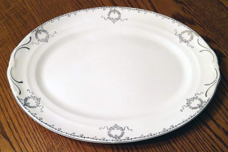 CRP62 14" Oval Serving Platter by Crown Potteries-1
