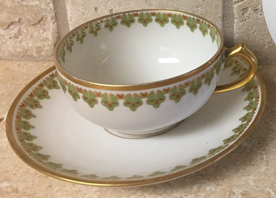 Schleiger 408 Flat Cup & Saucer Set by Charles Field Haviland-1