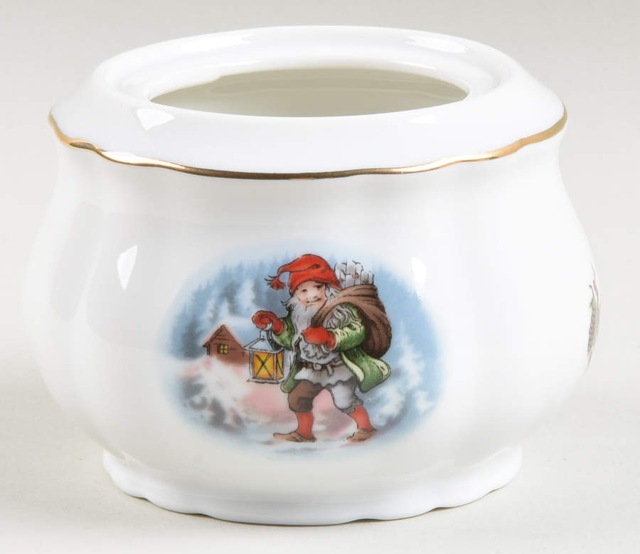 Old Fashioned Christmas Sugar Bowl No Lid by Christineholm-1