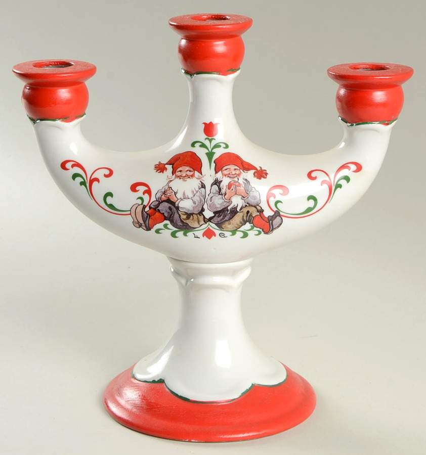 Old Fashioned Christmas Candleholder 3 Light by Christineholm-1