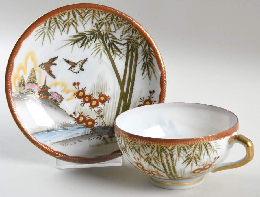 246 Footed Cup & Saucer Set by Craftsman (Japan)-1