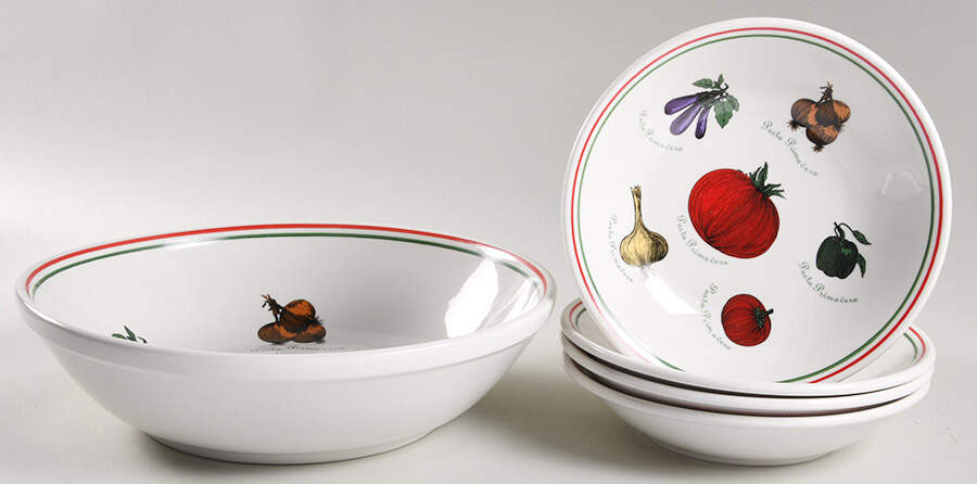 Pasta Primavera (5 Piece) Pasta Set (1 Large Bowl & 4 Indvl Bowls) by Certified International-1