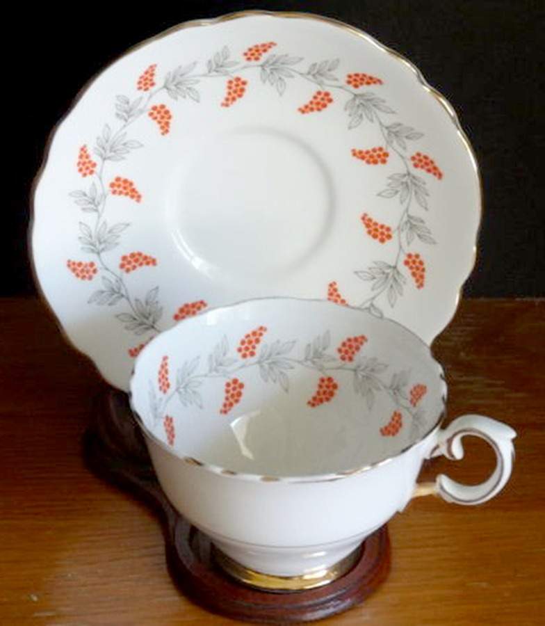 CRS62 Footed Cup & Saucer Set by Crown Staffordshire-1