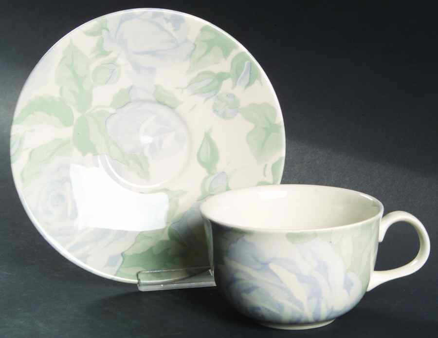 Camden Gardens Flat Cup & Saucer Set by Crate & Barrel-1