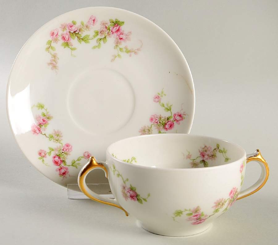 CHF536 Flat Bouillon Cup & Saucer by Charles Field Haviland-1