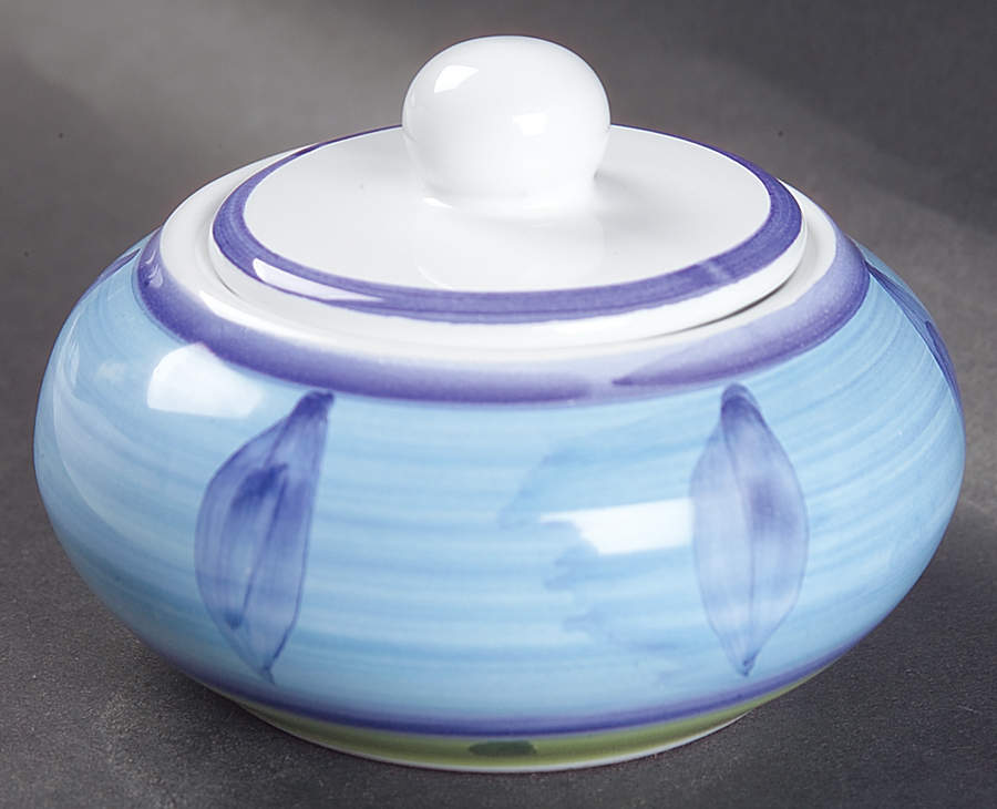 Blue Moon Sugar Bowl & Lid by Caleca-1