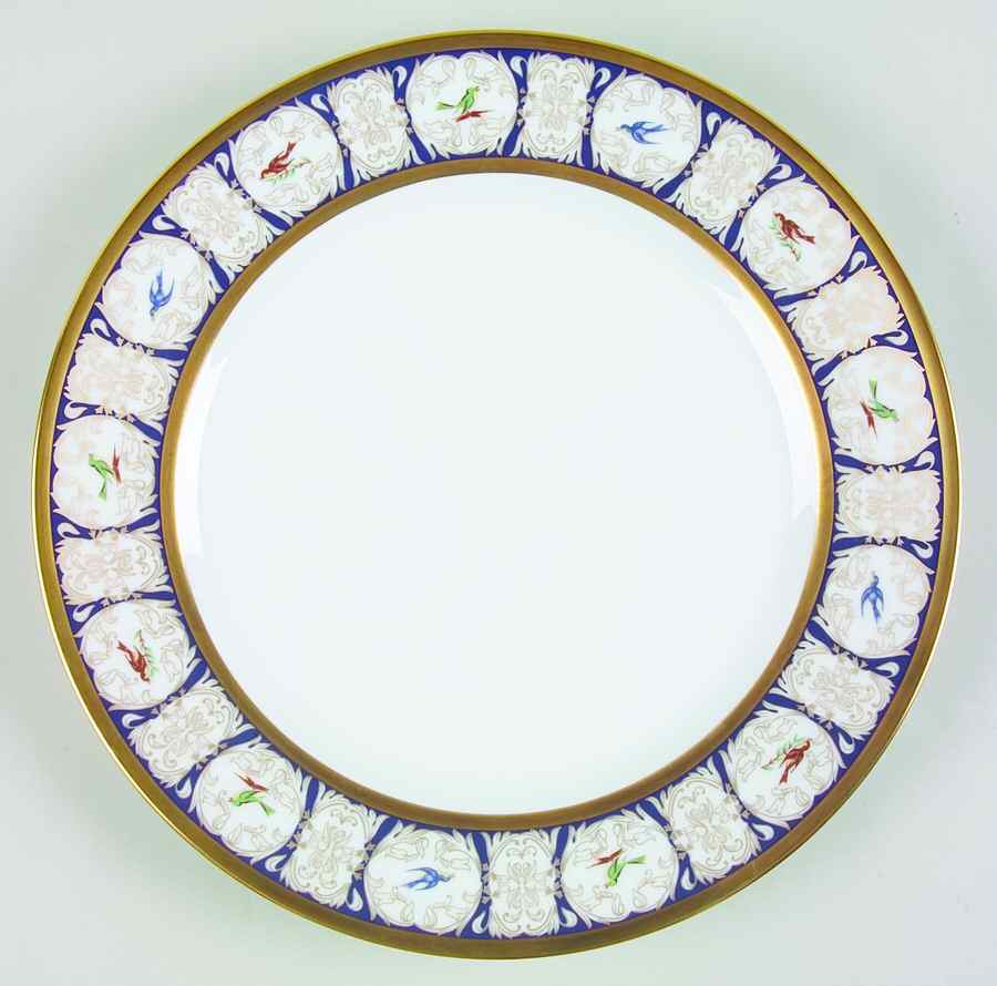 Pompadour Navy Large Dinner Plate by Charles Field Haviland-1