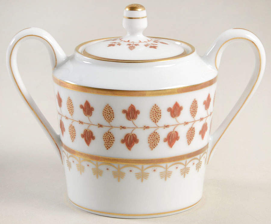 Matignon Rust Sugar Bowl & Lid by Charles Field Haviland-1
