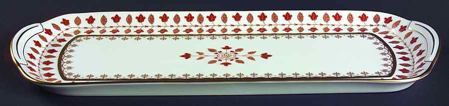 Matignon Rust Large Sandwich Tray by Charles Field Haviland-1