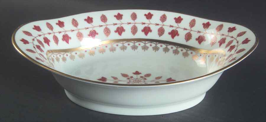 Matignon Rust 9" Oval Vegetable Bowl by Charles Field Haviland-1
