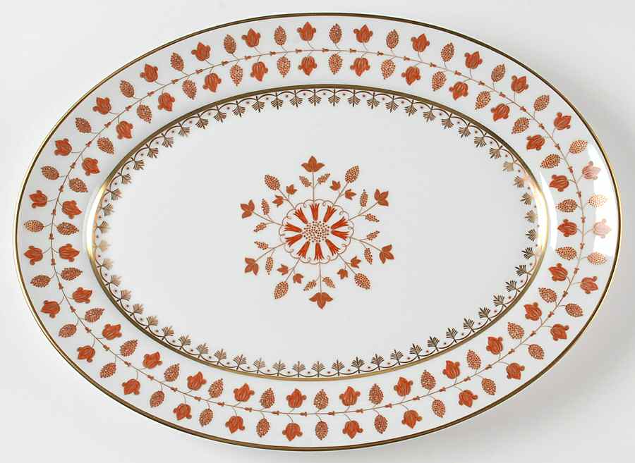 Matignon Rust 15" Oval Serving Platter by Charles Field Haviland-1