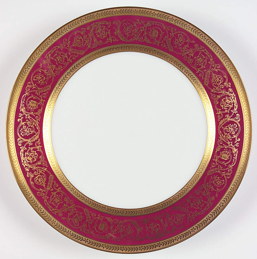 Edith Pourpre (Purple) Large Dinner Plate by Charles Field Haviland-1