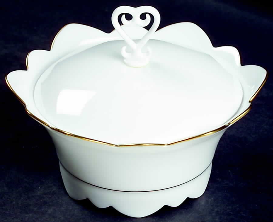 Samoa Gold (Gold Trim and Verge) Sugar Bowl & Lid by Jean Louis Coquet-1