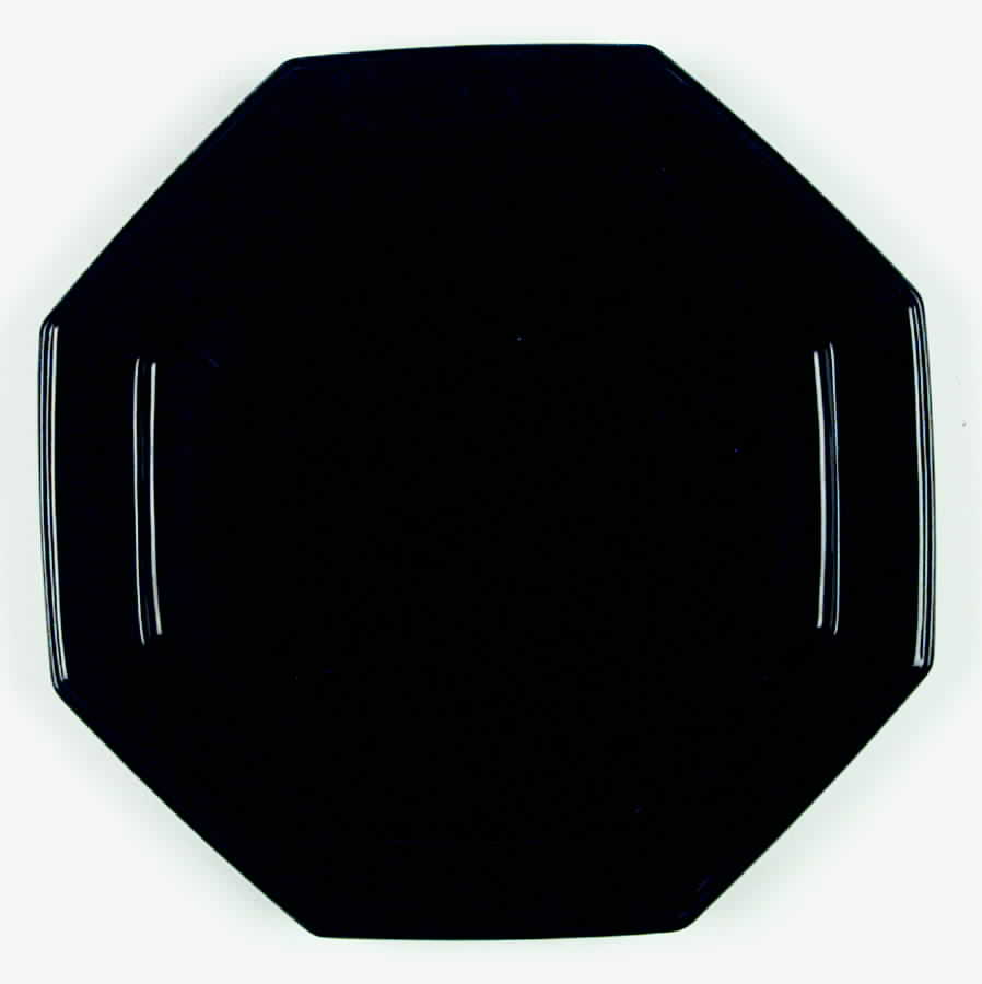 Lotus Black Dinner Plate by Jean Louis Coquet-1