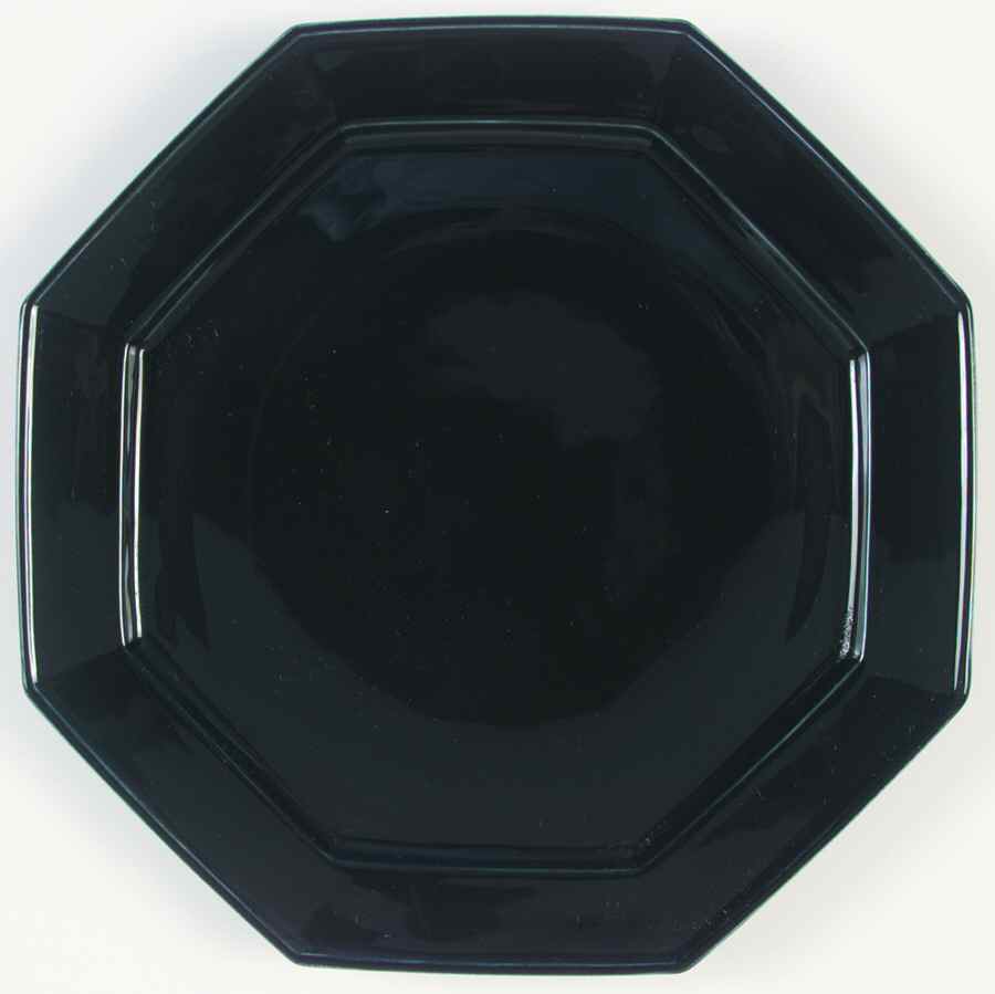 Lotus Black Large Dinner Plate by Jean Louis Coquet-1