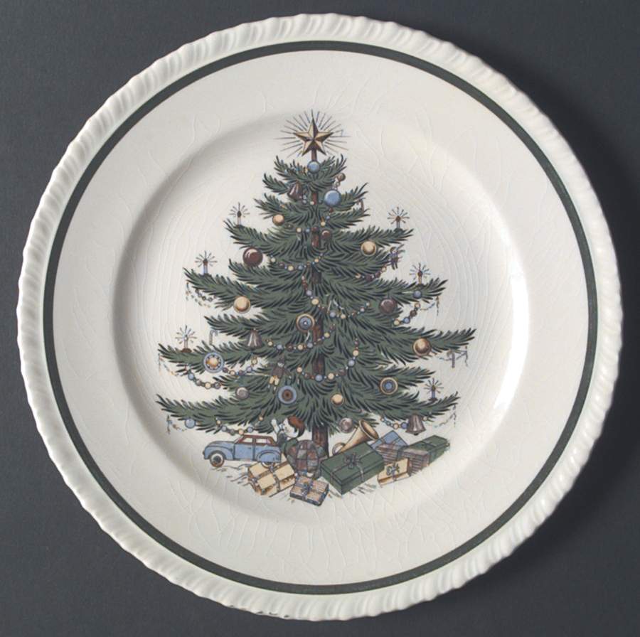 Christmas Tree (Embossed, Swirl) Dinner Plate by Cuthbertson-1