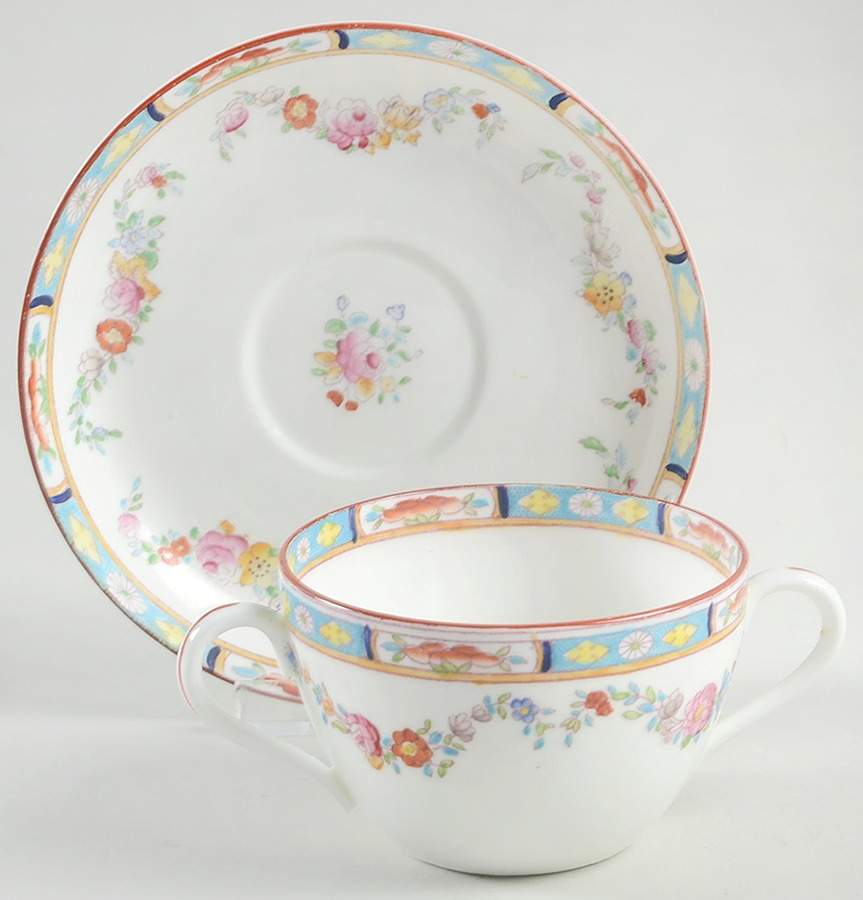 633 Flat Bouillon Cup & Saucer by Crown Sutherland-1