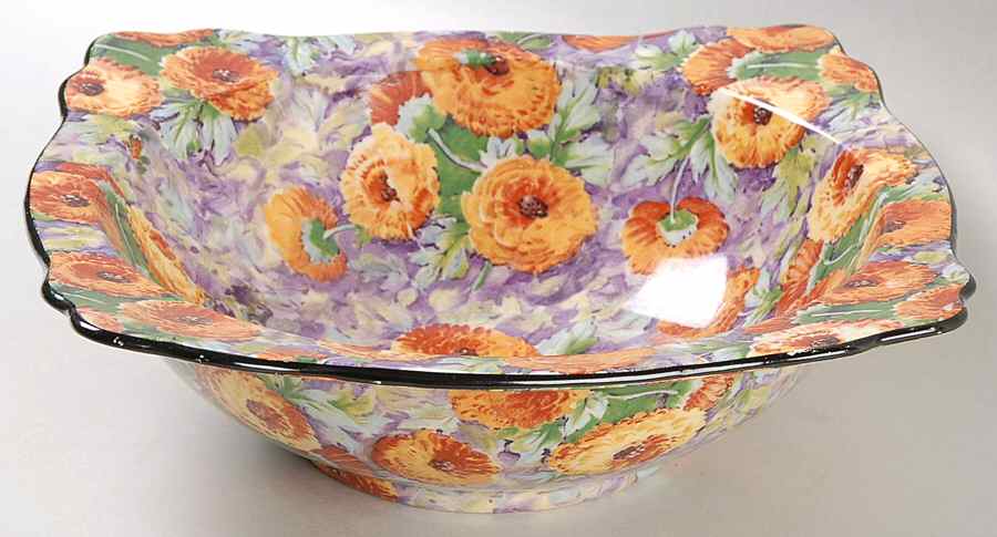 Marigold 9" Square Vegetable Bowl by Crown Ducal-1