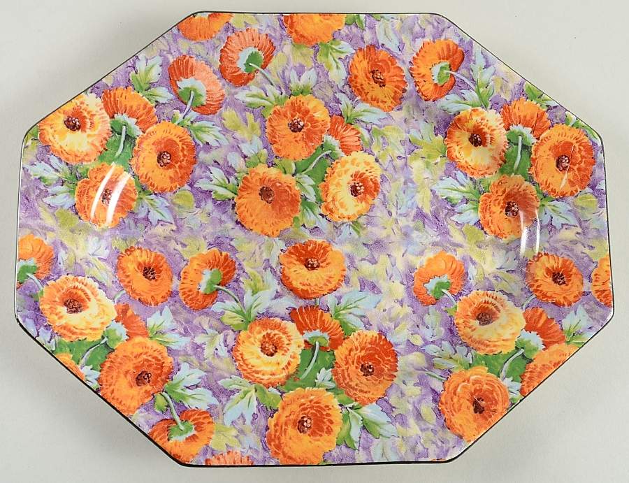 Marigold 11" Oval Serving Platter by Crown Ducal-1