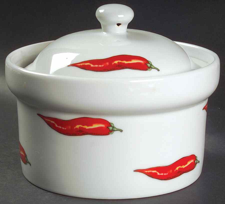 Chili Peppers 1 Qt Round Covered Casserole by BIA Cordon Bleu-1
