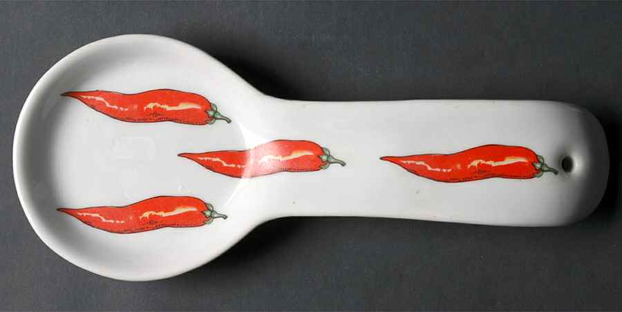Chili Peppers Spoon Rest/Holder (Holds 1 Spoon) by BIA Cordon Bleu-1