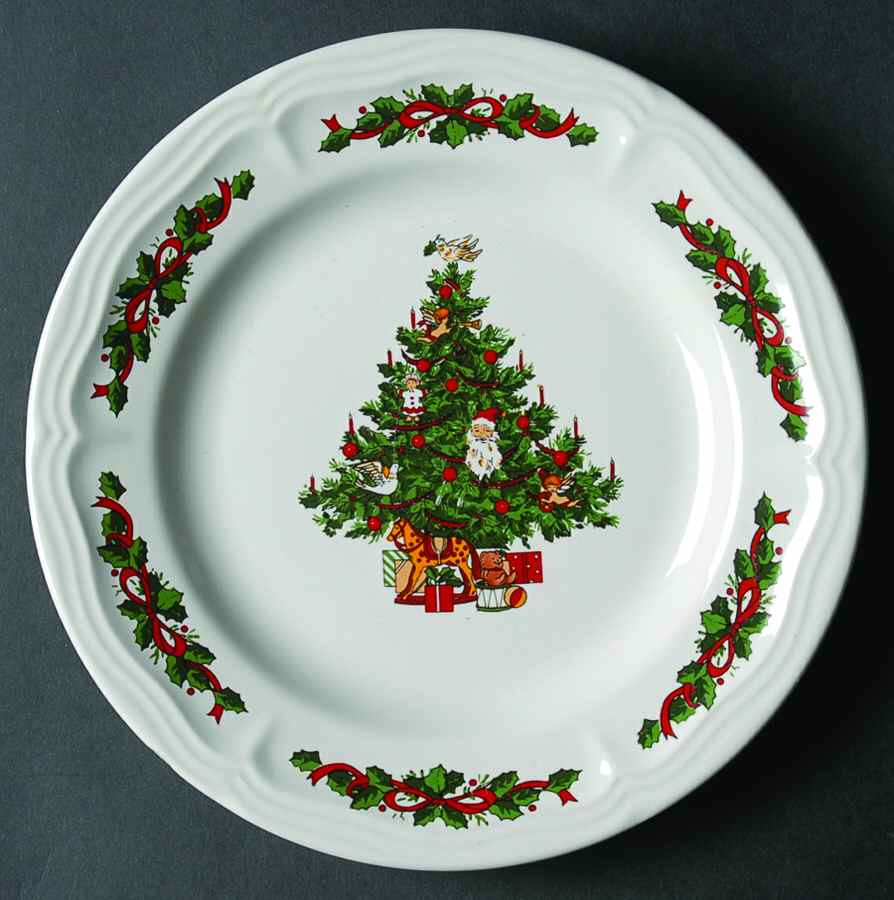 Christmas Time Embossed Salad Plate by Tabletops Unlimited-1