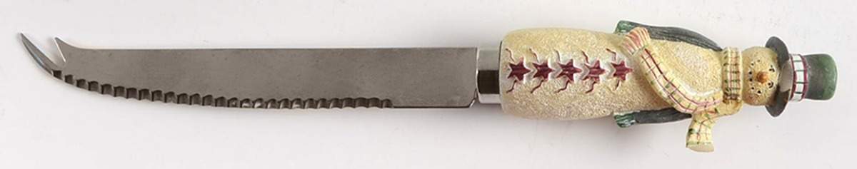Midnight Snowman Cheese Knife with Stainless Blade by Certified International-1