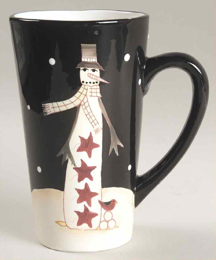 Midnight Snowman Latte Mug by Certified International-1