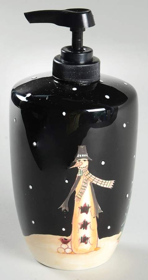 Midnight Snowman Lotion Dispenser by Certified International-1