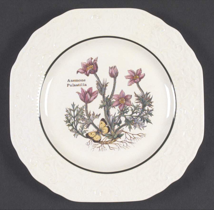 Florabunda (Embossed, Square) Salad Plate by Cuthbertson-1