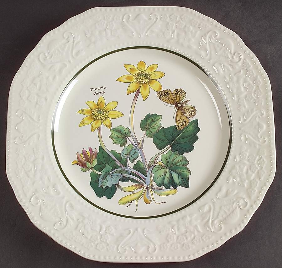 Florabunda (Embossed, Square) Dinner Plate by Cuthbertson-1