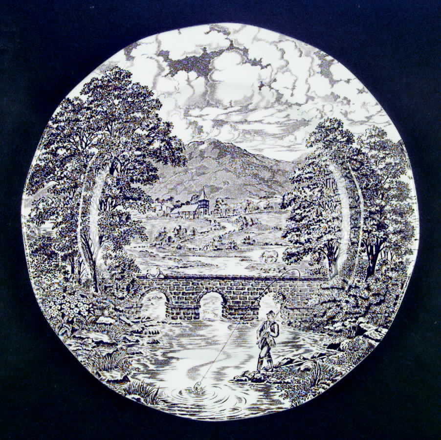 Bridge Scenes Dinner Plate by Crown Ducal-1