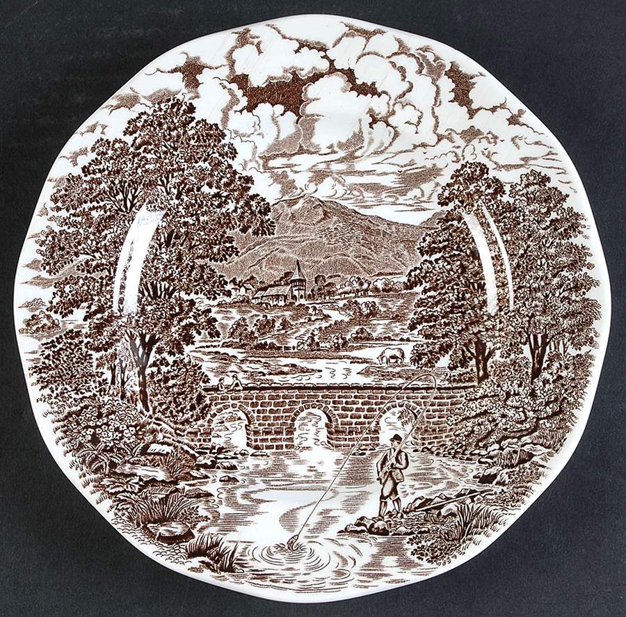 Bridge Scenes Salad Plate by Crown Ducal-1