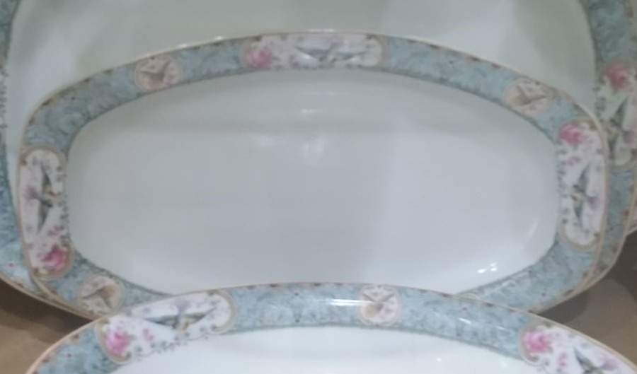 CWX2 9" Rectangular Serving Platter by Crown China (Czech)-1