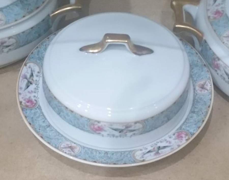 CWX2 Round Covered Butter by Crown China (Czech)-1