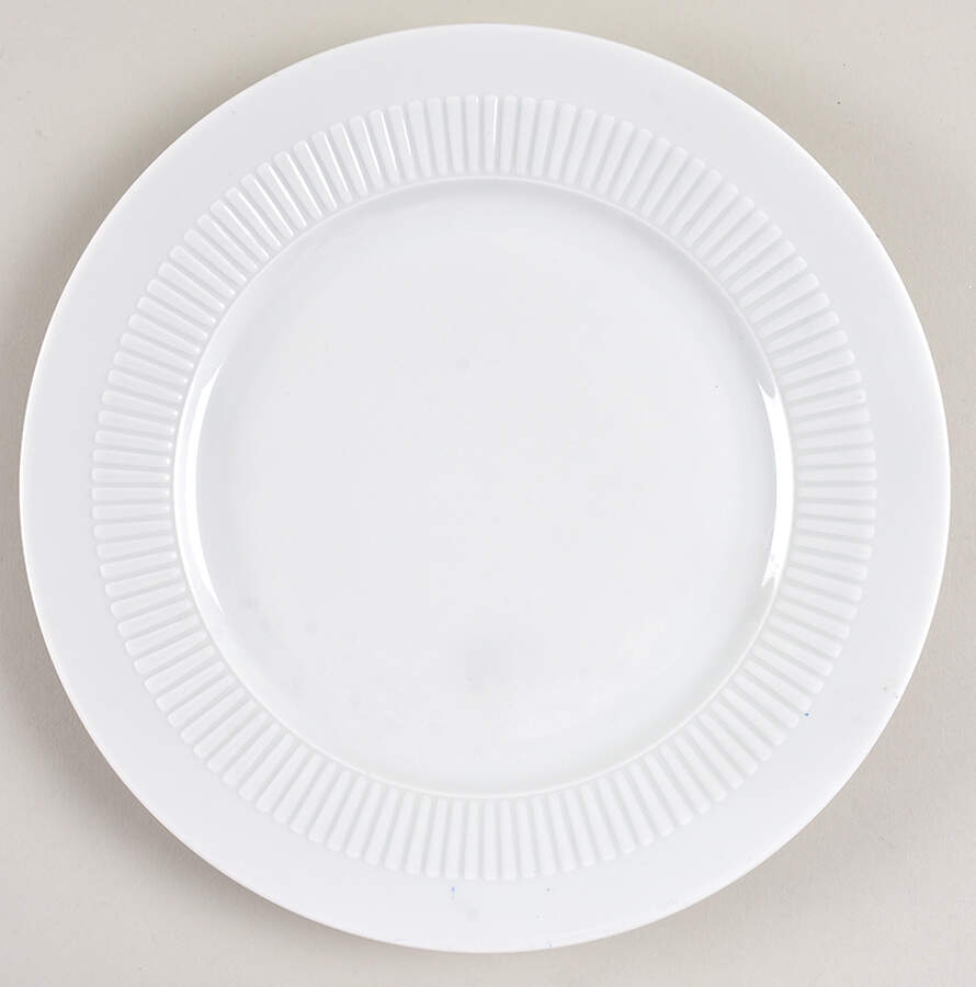 Gadron White Dinner Plate by Ceralene-1