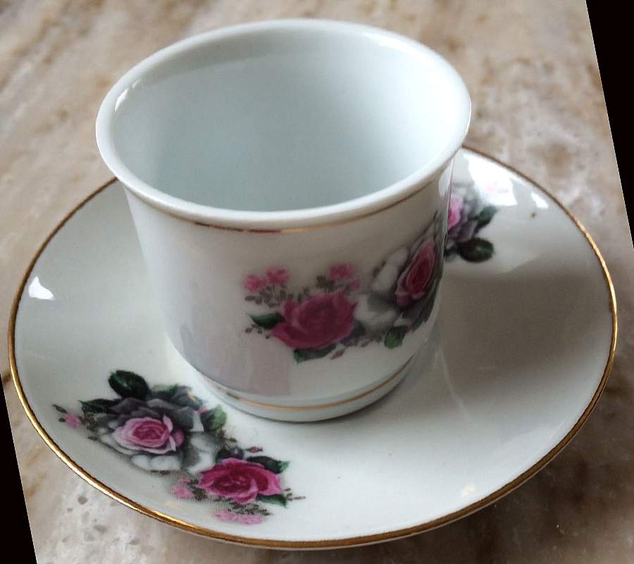 CX50 Footed Demitasse Cup & Saucer Set by China (Made in China)-1