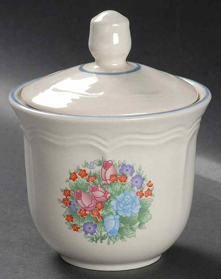 Spring Meadow Sugar Bowl & Lid by China (Made in China)-1