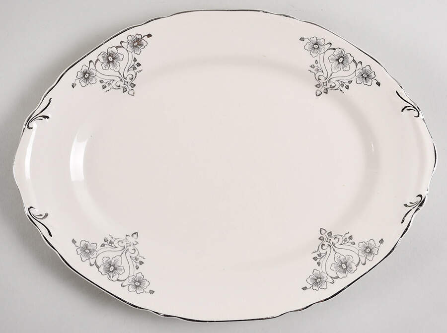 CRP68 11" Oval Serving Platter by Crown Potteries-1