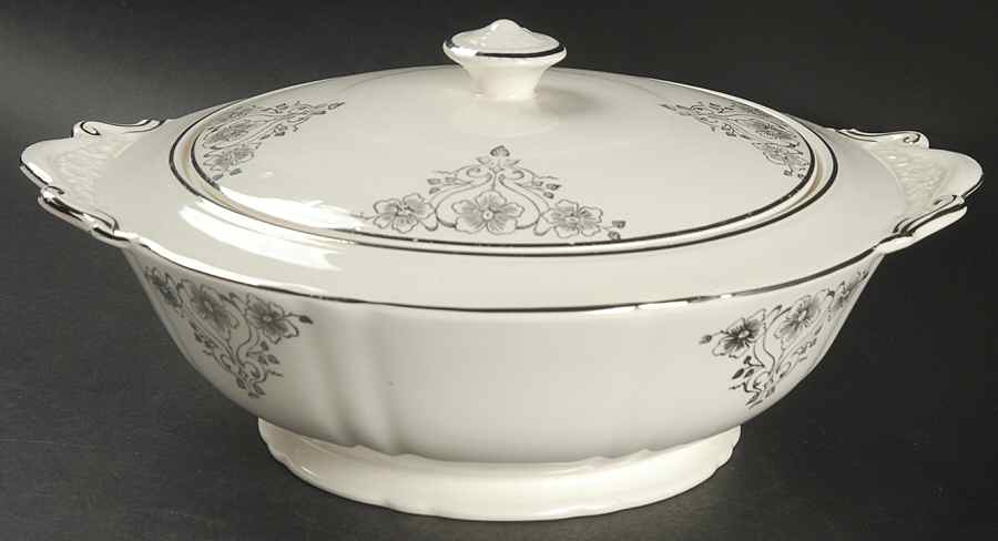 CRP68 Round Covered Vegetable by Crown Potteries-1