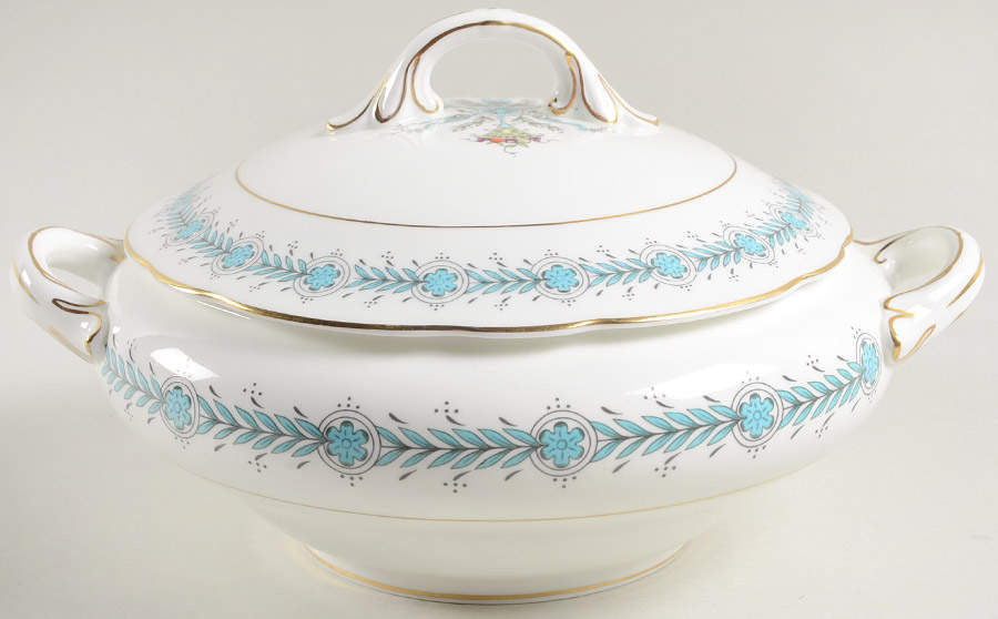 Geneva (Athens Shape) Round Covered Vegetable by Coalport-1