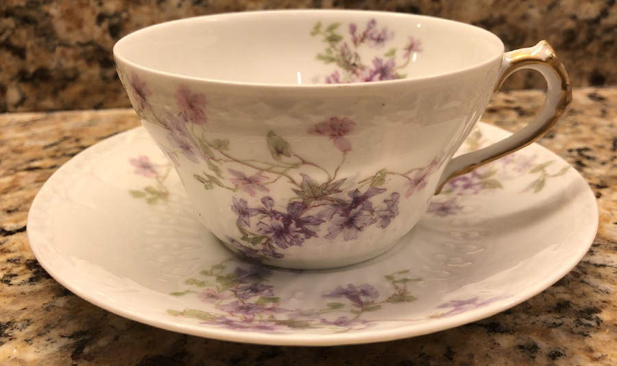 CHF565 Flat Cup & Saucer Set by Charles Field Haviland-1