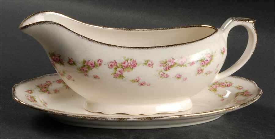 French Rambler Gravy Boat & Underplate/Relish by Canonsburg-1
