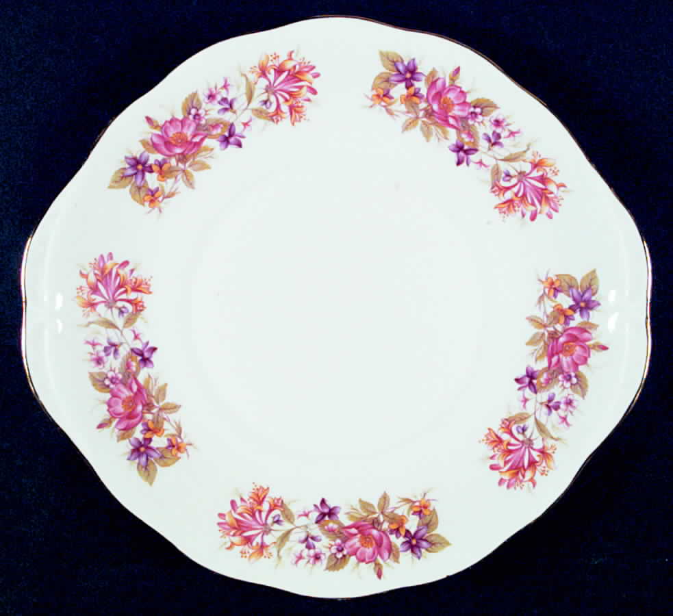 Wayside Handled Cake Plate by Colclough-1