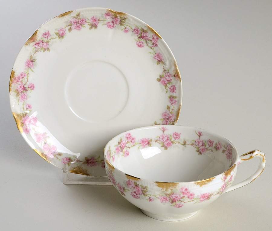 CHF569 Flat Cup & Saucer Set by Charles Field Haviland-1