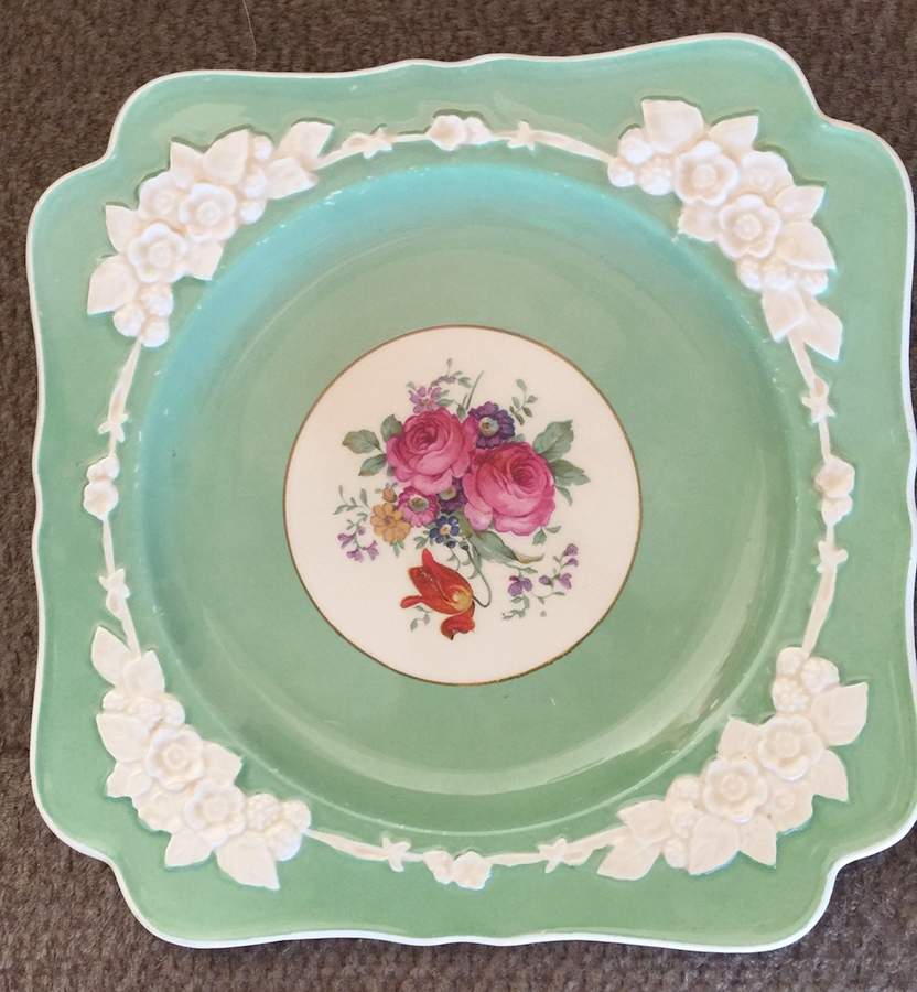 CRD117 Square Salad Plate by Crown Ducal-1