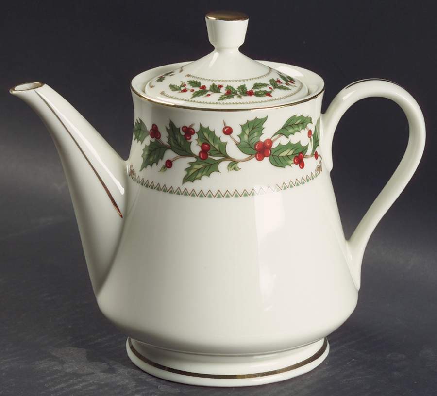 Ivory Holly (Japan) Teapot & Lid by The Cellar (China)-1