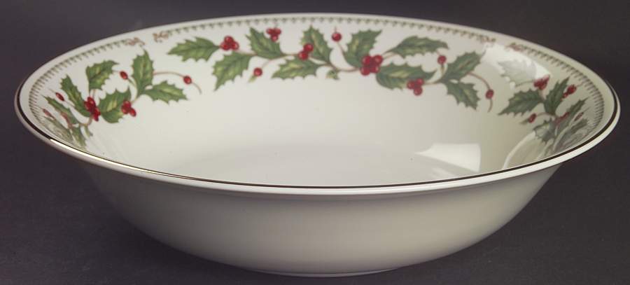 Ivory Holly (Japan) 9" Round Vegetable Bowl by The Cellar (China)-1