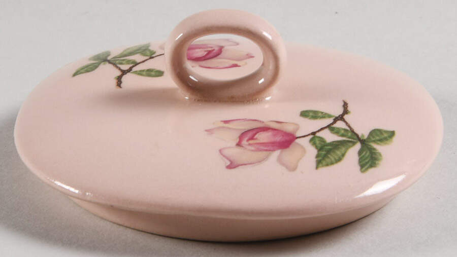 Southern Bell Pink Lid for Sugar Bowl by Crooksville-1